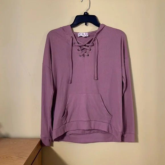 Pink Republic Tops Pink Republic Super Soft Mauve Hoodie